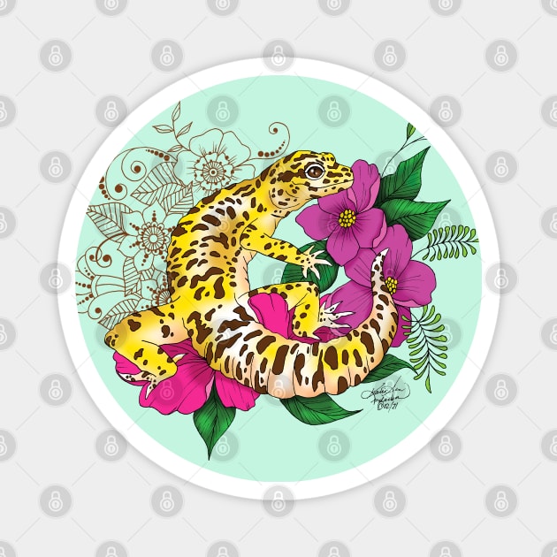 Leopard Gekco Magnet by tigressdragon